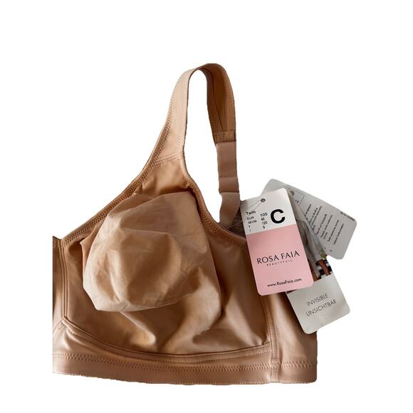 Rosa Faia Twin Soft Bra 46C Desert Beige Comfort T Shirt Bra Wireless Non-Padded - Picture 4 of 16
